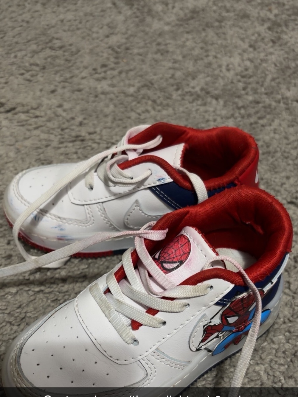 Kids Spiderman Sneakers - White & Red